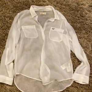 Hollister women’s long sleeve sheer blouse
